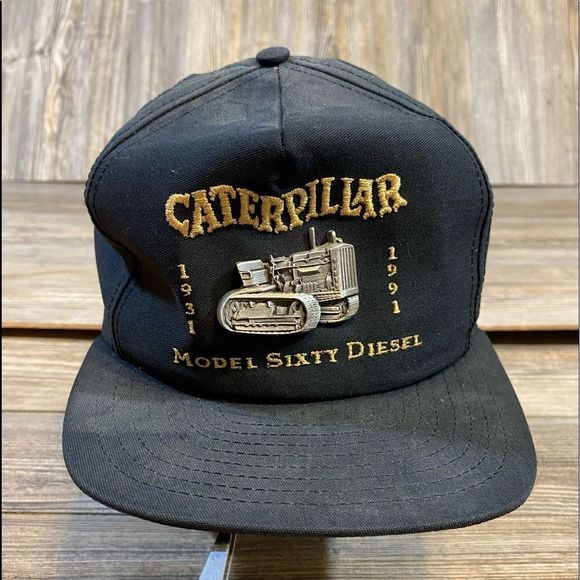 Vintage Other - VTG CAT Caterpillar Model 60 Diesel Power Cap Hat Snapback Louisville MFG USA